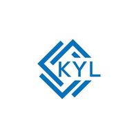 kyl Brief Logo Design auf Weiß Hintergrund. kyl kreativ Kreis Brief Logo Konzept. kyl Brief Design. vektor