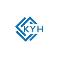 kyh Brief Logo Design auf Weiß Hintergrund. kyh kreativ Kreis Brief Logo Konzept. kyh Brief Design. vektor