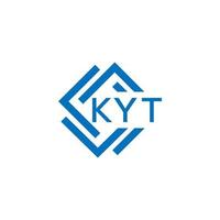 kyt Brief Logo Design auf Weiß Hintergrund. kyt kreativ Kreis Brief Logo Konzept. kyt Brief Design. vektor