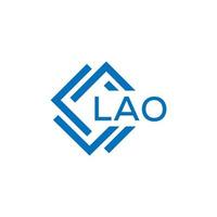 lao brev logotyp design på vit bakgrund. lao kreativ cirkel brev logotyp begrepp. lao brev design. vektor