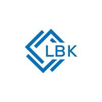 lbk Brief Logo Design auf Weiß Hintergrund. lbk kreativ Kreis Brief Logo Konzept. lbk Brief Design. vektor