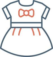 Baby Mädchen Kleid Vektor Symbol