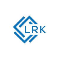 lrk brev logotyp design på vit bakgrund. lrk kreativ cirkel brev logotyp begrepp. lrk brev design. vektor