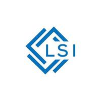 lsi brev logotyp design på vit bakgrund. lsi kreativ cirkel brev logotyp begrepp. lsi brev design. vektor