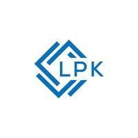 lpk Brief Logo Design auf Weiß Hintergrund. lpk kreativ Kreis Brief Logo Konzept. lpk Brief Design. vektor