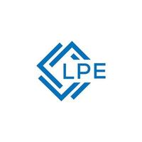 lpe brev logotyp design på vit bakgrund. lpe kreativ cirkel brev logotyp begrepp. lpe brev design. vektor