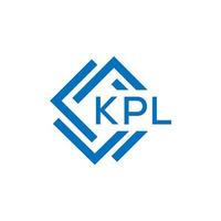 kpl Brief Logo Design auf Weiß Hintergrund. kpl kreativ Kreis Brief Logo Konzept. kpl Brief Design. vektor