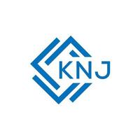 knj Brief Logo Design auf Weiß Hintergrund. knj kreativ Kreis Brief Logo Konzept. knj Brief Design. vektor