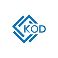 kod Brief Logo Design auf Weiß Hintergrund. kod kreativ Kreis Brief Logo Konzept. kod Brief Design. vektor