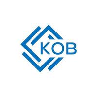 kob Brief Logo Design auf Weiß Hintergrund. kob kreativ Kreis Brief Logo Konzept. kob Brief Design. vektor