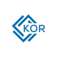 kor Brief Logo Design auf Weiß Hintergrund. kor kreativ Kreis Brief Logo Konzept. kor Brief Design. vektor