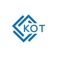 kot brev logotyp design på vit bakgrund. kot kreativ cirkel brev logotyp begrepp. kot brev design. vektor