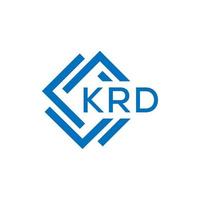 krd Brief Logo Design auf Weiß Hintergrund. krd kreativ Kreis Brief Logo Konzept. krd Brief Design. vektor