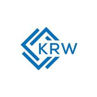 krw Brief Logo Design auf Weiß Hintergrund. krw kreativ Kreis Brief Logo Konzept. krw Brief Design. vektor