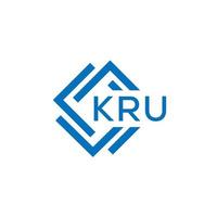 kru brev logotyp design på vit bakgrund. kru kreativ cirkel brev logotyp begrepp. kru brev design. vektor