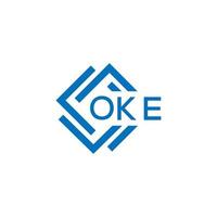 oke brev logotyp design på vit bakgrund. oke kreativ cirkel brev logotyp begrepp. oke brev design. vektor