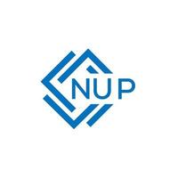 nup Brief Logo Design auf Weiß Hintergrund. nup kreativ Kreis Brief Logo Konzept. nup Brief Design. vektor