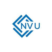 nvu Brief Logo Design auf Weiß Hintergrund. nvu kreativ Kreis Brief Logo Konzept. nvu Brief Design. vektor