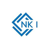 nki brev logotyp design på vit bakgrund. nki kreativ cirkel brev logotyp begrepp. nki brev design. vektor