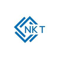 nkt Brief Logo Design auf Weiß Hintergrund. nkt kreativ Kreis Brief Logo Konzept. nkt Brief Design. vektor