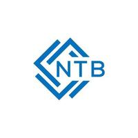 ntb Brief Logo Design auf Weiß Hintergrund. ntb kreativ Kreis Brief Logo Konzept. ntb Brief Design. vektor