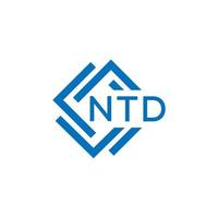 ntd brev design.ntd brev logotyp design på vit bakgrund. ntd kreativ cirkel brev logotyp begrepp. ntd brev design.ntd brev logotyp design på vit bakgrund. ntd c vektor