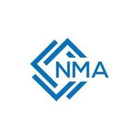 nma Brief Logo Design auf Weiß Hintergrund. nma kreativ Kreis Brief Logo Konzept. nma Brief Design. vektor