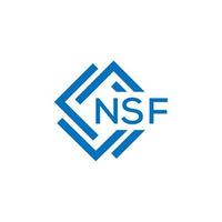 nsf Brief design.nsf Brief Logo Design auf Weiß Hintergrund. nsf c vektor