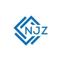 njz Brief Logo Design auf Weiß Hintergrund. njz kreativ Kreis Brief Logo Konzept. njz Brief Design. vektor