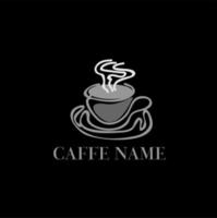 kaffe logotyp design. vektor illustratör