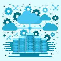 Cloud- und Server-Netzwerk-Konzept vektor