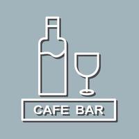 Einzigartiges Getränke-Café-Vektorsymbol vektor