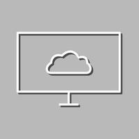 einzigartiges Cloud-System-Vektorsymbol vektor