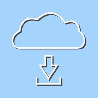 Einzigartiger Download vom Cloud-Vektorsymbol vektor