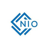 NiO brev logotyp design på vit bakgrund. NiO kreativ cirkel brev logotyp begrepp. NiO brev design.nio brev logotyp design på vit bakgrund. NiO c vektor