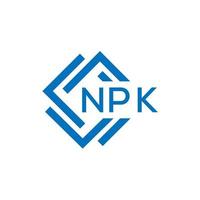 pk brev logotyp design på vit bakgrund. npk c vektor