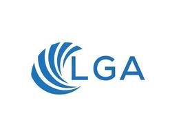 LGA abstrakt företag tillväxt logotyp design på vit bakgrund. LGA kreativ initialer brev logotyp begrepp. vektor