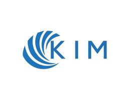 kim abstrakt företag tillväxt logotyp design på vit bakgrund. kim kreativ initialer brev logotyp begrepp. vektor