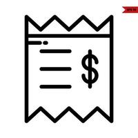 Geld im Papier Linie Symbol vektor
