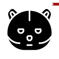 Emoticon Katze Glyphe Symbol vektor