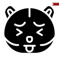 Katze Emoticon übel Glyphe Symbol vektor