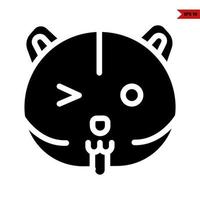 Katze Emoticon Glyphe Symbol vektor