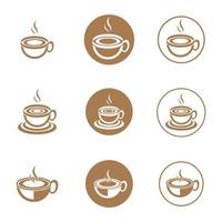 Kaffeetasse Logo Vorlage Vektor-Symbol Illustration Design vektor