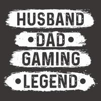 Make pappa gaming legend tshirt design vektor