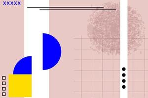 Hintergrund modern abstrakt minimal geometrisch Linie Grafik Formen, modern Hipster Kreis Dreieck Vorlage anwendbar zum Banner, Plakate, Poster, Flyer vektor