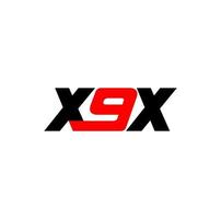 x9x företag namn första brev ikon. x9x ikon. vektor