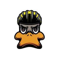 Anka cykel maskot logotyp design vektor