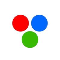 Baum Farben Punkt Vektor. Rot, Blau und Grün Punkte Symbol. vektor
