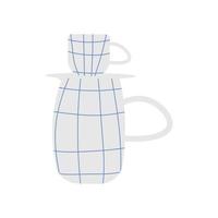 keramisk råna för te eller kaffe. vektor illustration med kopp. bra design för några syften.