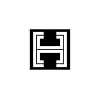 h företag namn första brev ikon. h monogram. vektor
